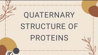 Quaternary structure of Proteins  Microbiology Biochemistry [upl. by Shull]