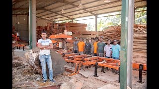 Sri Lankan Timber Yard Busy with Orders  WoodMizer Customer Spotlight [upl. by Cranford396]