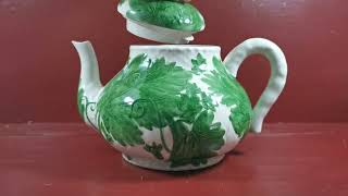 Vintage Zrike Trellis Green Vine China Teapot [upl. by Aikimat945]