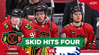 Philipp Kurashev Stays Hot Chicago Blackhawks Remain Cold in Loss vs Sabres  CHGO Blackhawks Post [upl. by Yttik265]