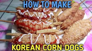 Korean Corn Dogs Recipe  Anums Kitchen [upl. by Naujed]