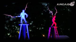 Electricity Fight Lords of Lightning Dueling Tesla Coil Dudes [upl. by Weinstein]