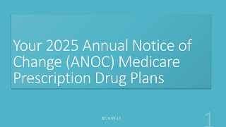 2025 Medicare Part D ANOC Explained [upl. by Ardnuaek503]