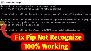 How To FIx Pip Is Not Recognized As An Internal Or External Command  Python Error [upl. by Sutton]