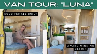 Spanish Villa Inspired LUXURY Van Tour  Solo Female Built [upl. by Lorrimer]