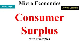 Consumer Surplus Consumer Surplus economics consumer surplus in hindi micro economics [upl. by Tu671]