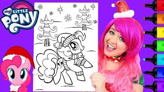 Coloring Pinkie Pie Christmas My Little Pony Coloring Page Prismacolor Markers  KiMMi THE CLOWN [upl. by Frohne]