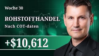 Handelsergebnisse im Rohstoff und Futureshandel nach COT Daten Week 30 [upl. by Yrro]