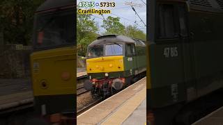 47815  57313 Clag through Cramlington station 500subs clag class47 shorts [upl. by Aneed]