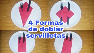 ❤ Como doblar servilletas de papel para cubiertos 🍴 [upl. by Agon698]