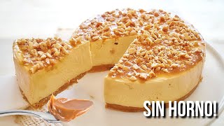 CHEESECAKE de DULCE de LECHE ✩ SIN HORNO ✩ Pastel de queso [upl. by Stranger]