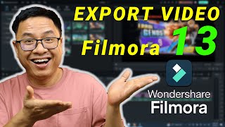 Wondershare Filmora 13  How to EXPORT VIDEO in Filmora 13 without Watermark in 2024 [upl. by Alyosha721]