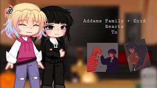 Addams Family  Enid Reacts To Wenclair  Wednesday  Wenclair Gacha [upl. by Elicec]