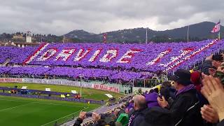 FiorentinaBenevento 10 Coreografia quotDAVIDE 13quot della Curva Fiesole in onore ad Astori [upl. by Anura618]