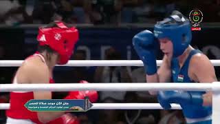 Imane khelif vs luca hamori • real fight • تأهل إيمان خليف إلى النصف النهائي [upl. by Mateya]