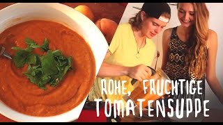 fruchtige rohe Tomatensuppe in 2 Minuten [upl. by Philipson]