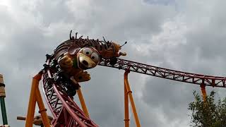 Slinky Dog Dash Roller Coaster  Hollywood Studios  Oct 2018 [upl. by Assereht]