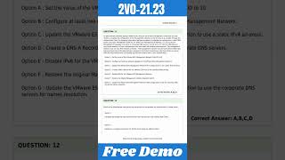 2V02123 Certification Exam Dumps  Modernized and Free [upl. by Marsha]