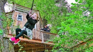 Adley 45ft Treehouse tour and SWING [upl. by Leigha]