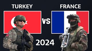 Türkiye vs France Military Power Comparison 2024  France vs Türkiye Military Power 2024 [upl. by Ailekat]