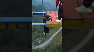 Bungee Jumping With Rope In Beautiful PlaceThe Faceless Monster Fell Down😂 bungee extreme [upl. by Egarton284]