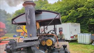 Royal Engineers Wallis and Steevens Advance Road Roller close up at The Capel Military Show 2024 [upl. by Tacye]