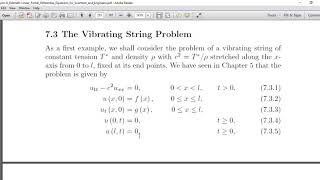 Vibrating String Problem  Wave Equation  Partial differential equation  Math and stat Lecture 05 [upl. by Arel]