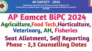 AP Eamcet Bipc stream All Courses Counselling Updates 2024 AP Eamcet Bipc counselling Dates 2024 [upl. by Yelsew]