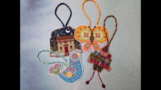 Flosstube Extra Mill Hill Cross Stitch Ornament Finishing Tutorial [upl. by Elboa]