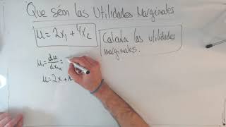 Utilidades Marginales  ¿QUE SON  Microeconomia UNED [upl. by Norrad975]