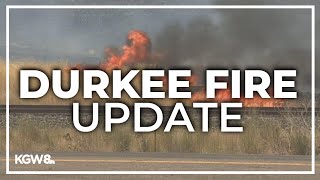 Durkee Fire reaches nearly 250000 acres as wildfires rage across Oregon [upl. by Kloster488]