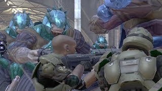 Halo 3 AI Battles  Marines vs Brutes [upl. by Danny151]