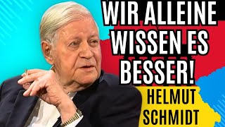 Helmut Schmidt THE BEST OF Kernkraft Zuwanderung Frauen Islam und Russland [upl. by Grefer315]