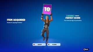 NEW Perfect Score emote Fortnite item shop [upl. by Laughlin]