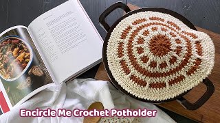 How to Crochet a Double Thick Circular Potholder  Complete Tutorial  Pot Holder 6 in PGCAL2023 [upl. by Arihas]