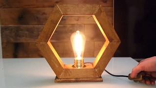 lampada in legno riciclato lamp pallet diy [upl. by Ensign]