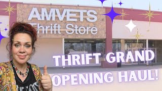 Amvets thrift grand opening in Erie PA Check out my haul ✨😁✨ [upl. by Oninrutas684]