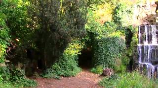 Approaching WATERFALL amp WOODLAND GROTTO  Bowood House Park amp Gardens Wiltshire UK [upl. by Neleh]