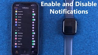 How To Enable And Disable iPhone Notifications On Apple Watch Series 7 [upl. by Wandie]