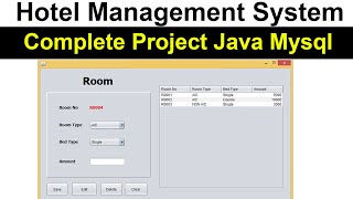 Hotel Management System Complete Project in Java Mysql [upl. by Kitrak]