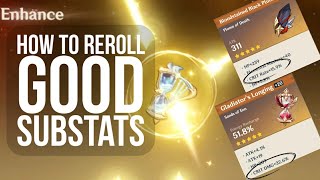 How to reroll good substats on artifacts  Genshin Impact [upl. by Aihseyt]