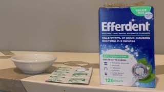 Review Efferdent Retainer amp Denture Cleaning Tablets [upl. by Nelleyram770]