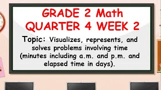 MATH GRADE 2 WEEK 2 QUARTER 4 VISUALIZES REPRESENTS AND SOLVES PROBLEMS INVOLVING TIME [upl. by Yanaj]