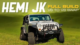 Full Build Swapping A V6 For A Hemi V8 In A Jeep Wrangler JK [upl. by Novihs217]