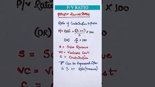 What is PV Ratio  PV Ratio formula  cost volume profit analysis [upl. by Alyahc]