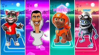 TALKING TOM vs SKIBIDI TOILET vs PAW PATROL vs CRAZY FROG ALL Tiles Hop EDM Rush [upl. by Evadnee]