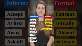 Informal VS Formal English Vocabulary  Learn English shrots [upl. by Ztnaj]