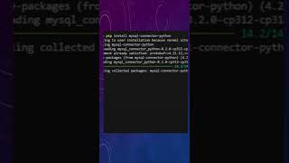 Install MySQL for Python  How to connect to MySQL in Python coding pythonmysql mysqldatabase [upl. by Ahsetan]