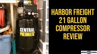 Harbor Freight 21 Gallon Air Compressor Review and Set up  Long Term Review [upl. by Acitel]