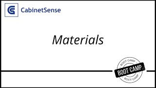 Using CabinetSense Materials [upl. by Fredia]